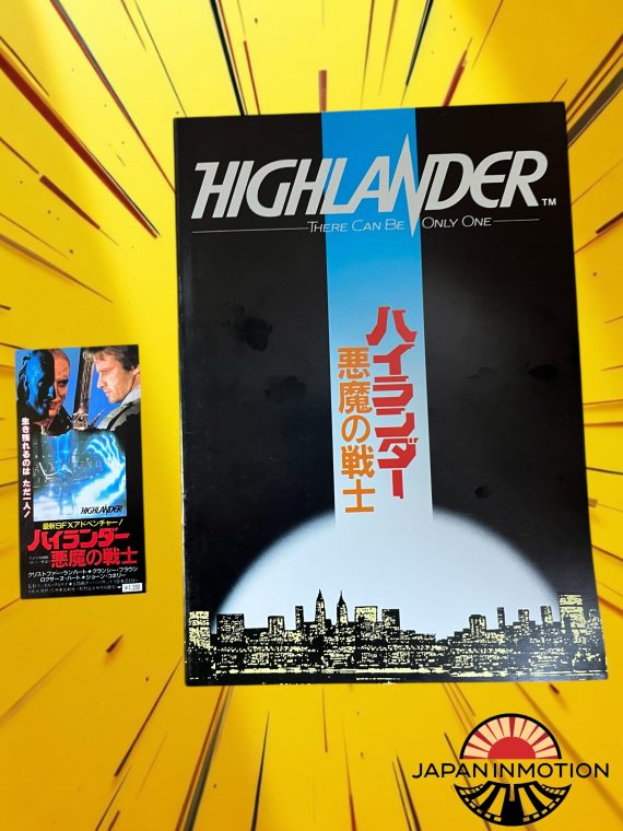 a7276w Highlander 1986 Japan Movie Pamphlet Program Book + Photo Ticket