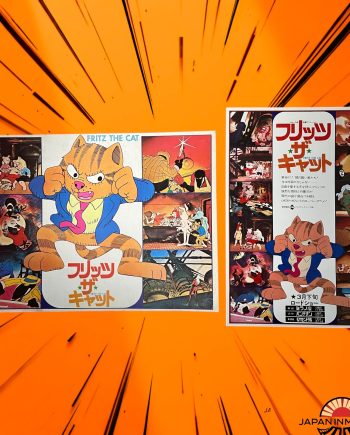 a8160w Fritz the Cat Japan Movie Pamphlet Program Book + Chirashi Mini Poster
