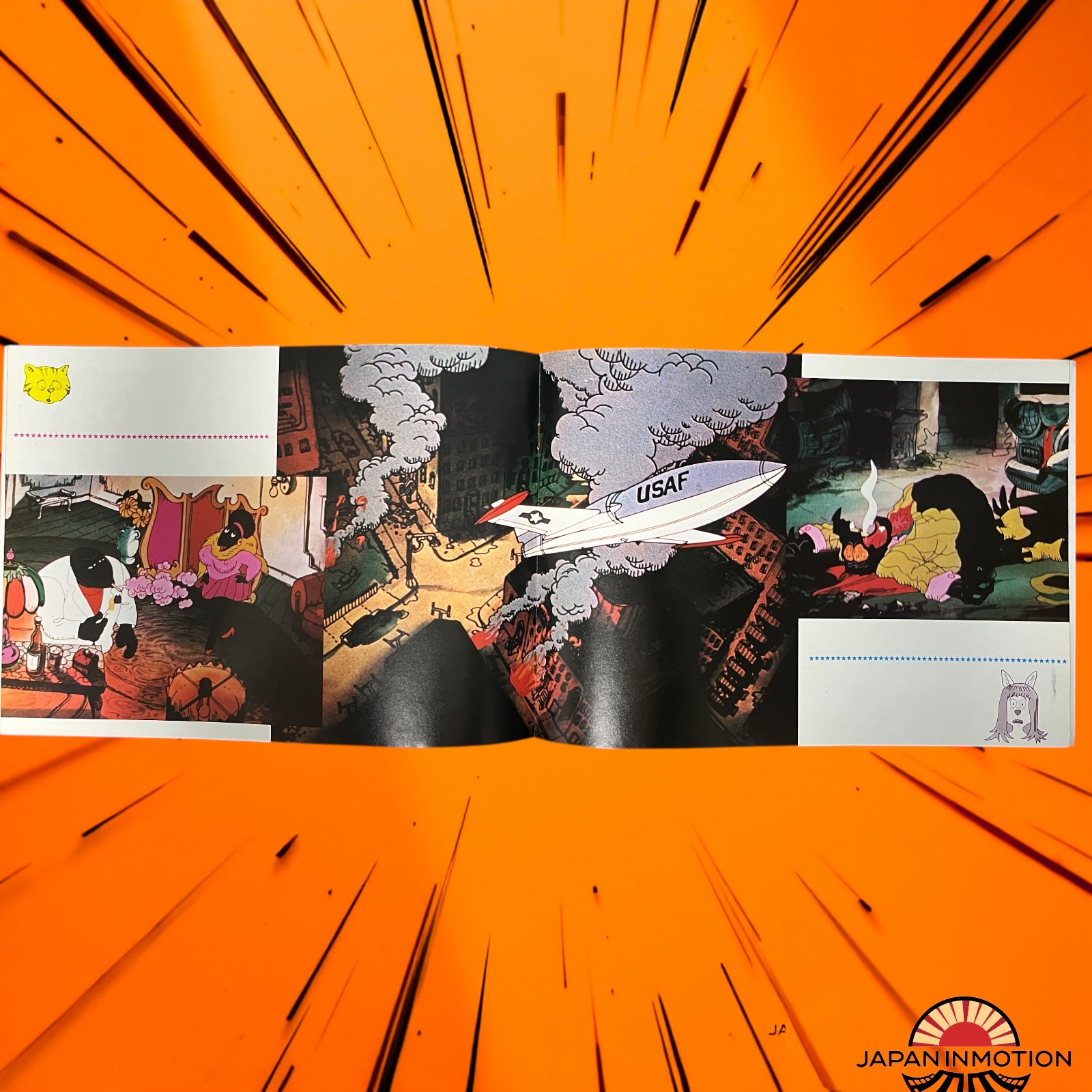 a8160w Fritz the Cat Japan Movie Pamphlet Program Book + Chirashi Mini Poster - Image 4